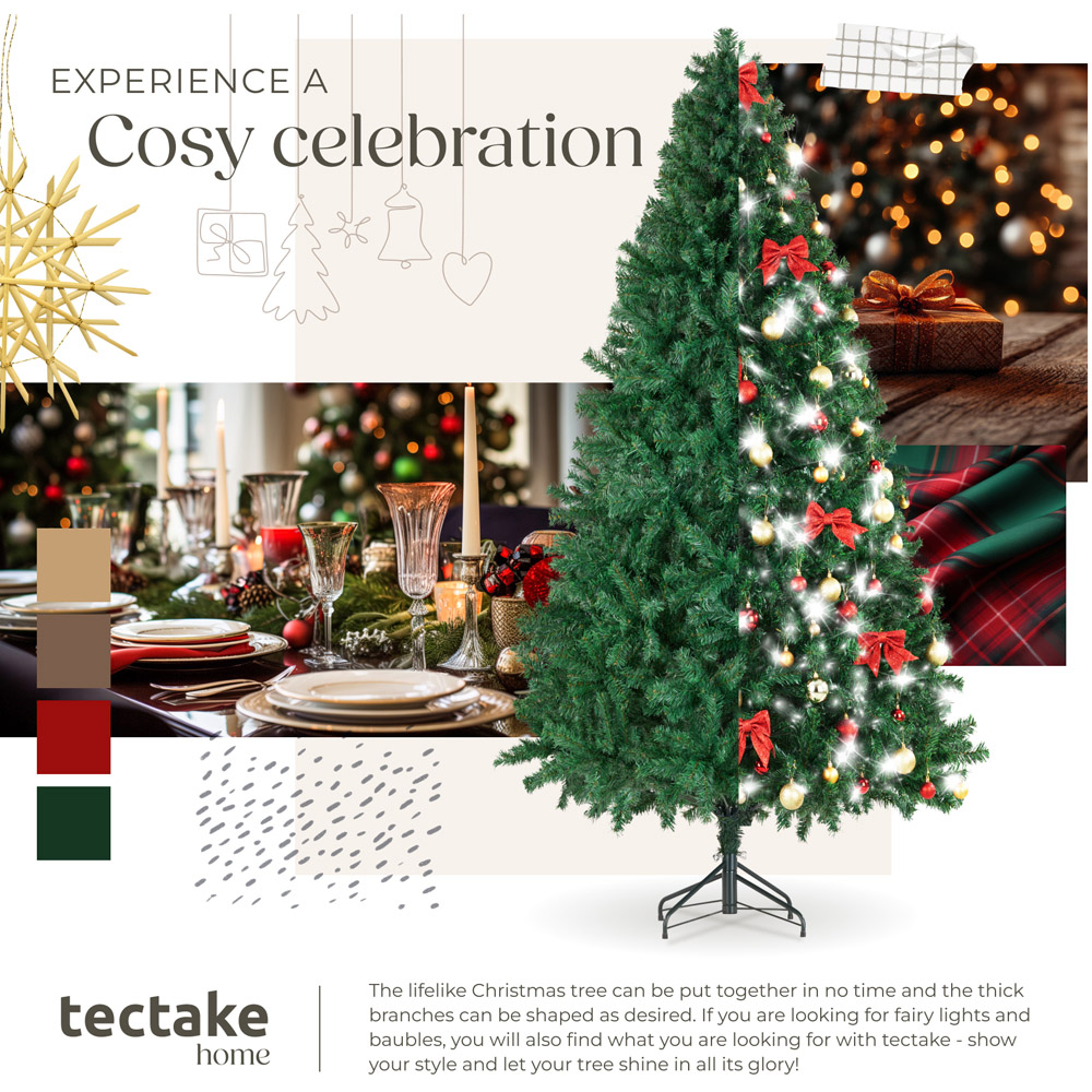 tectake Dasher Dense Needle Green Artificial Christmas Tree 6.8ft Image 8