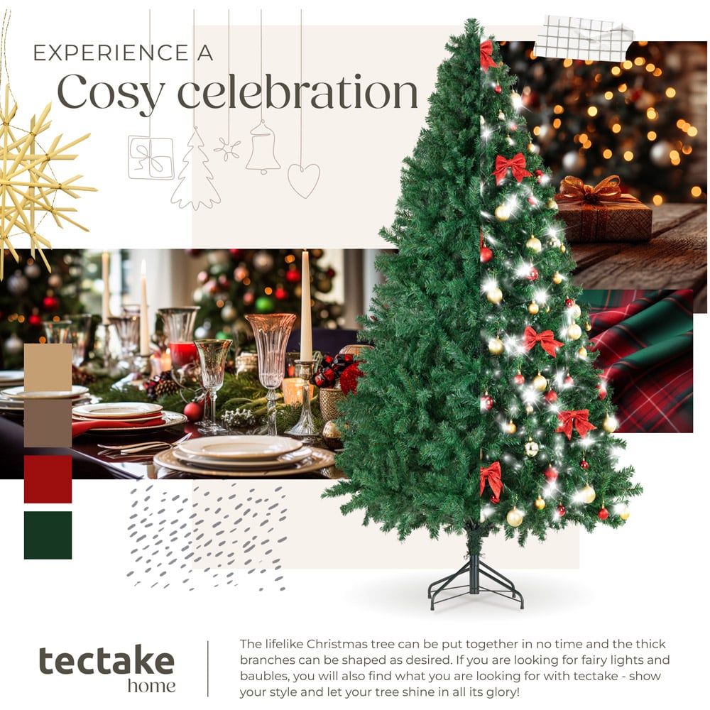 tectake Dasher Dense Needle Green Artificial Christmas Tree 7.5ft Image 8