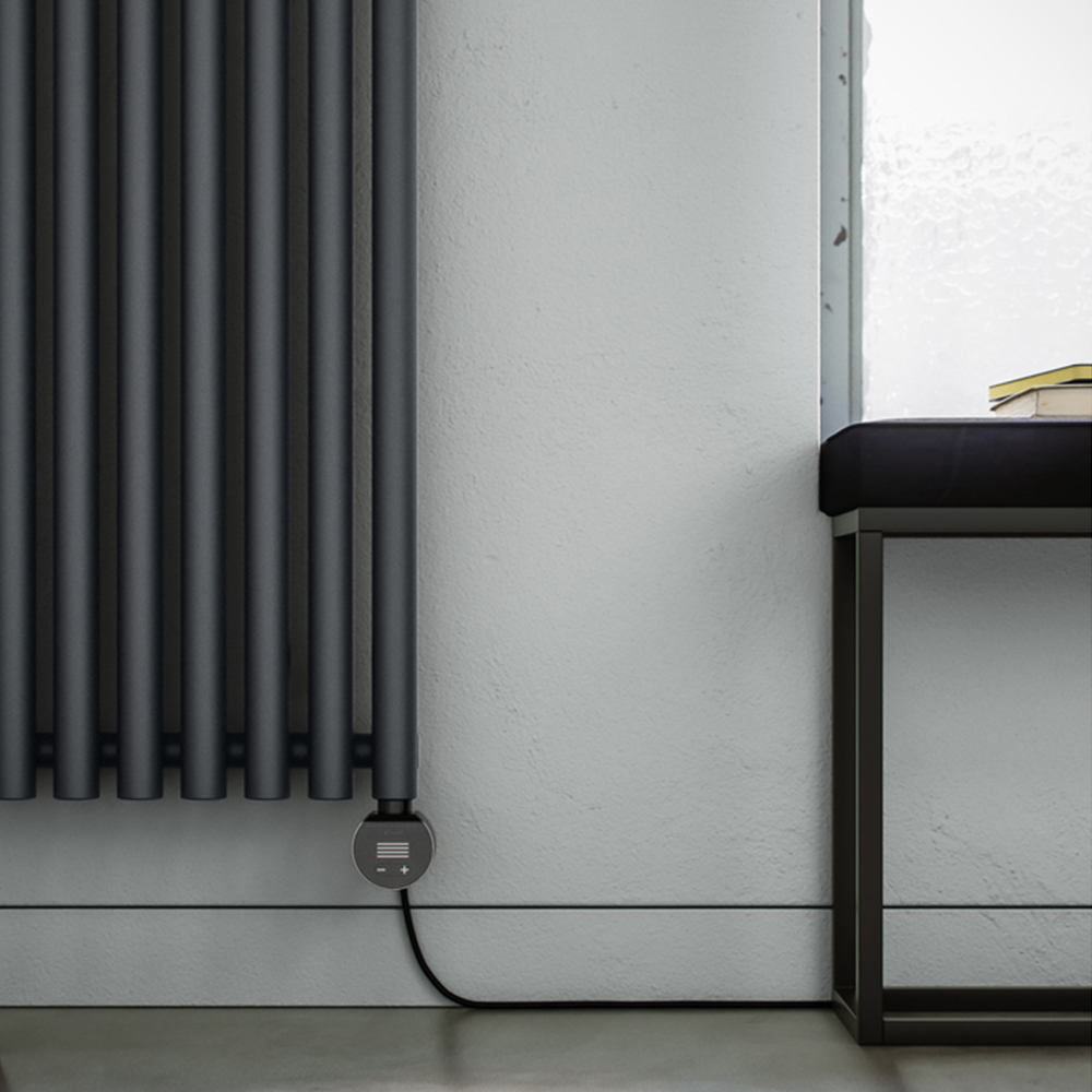 Terma Rolo-Room E Wi-Fi Modern Grey Electric Radiator 800W 1800 x 370mm Image 6