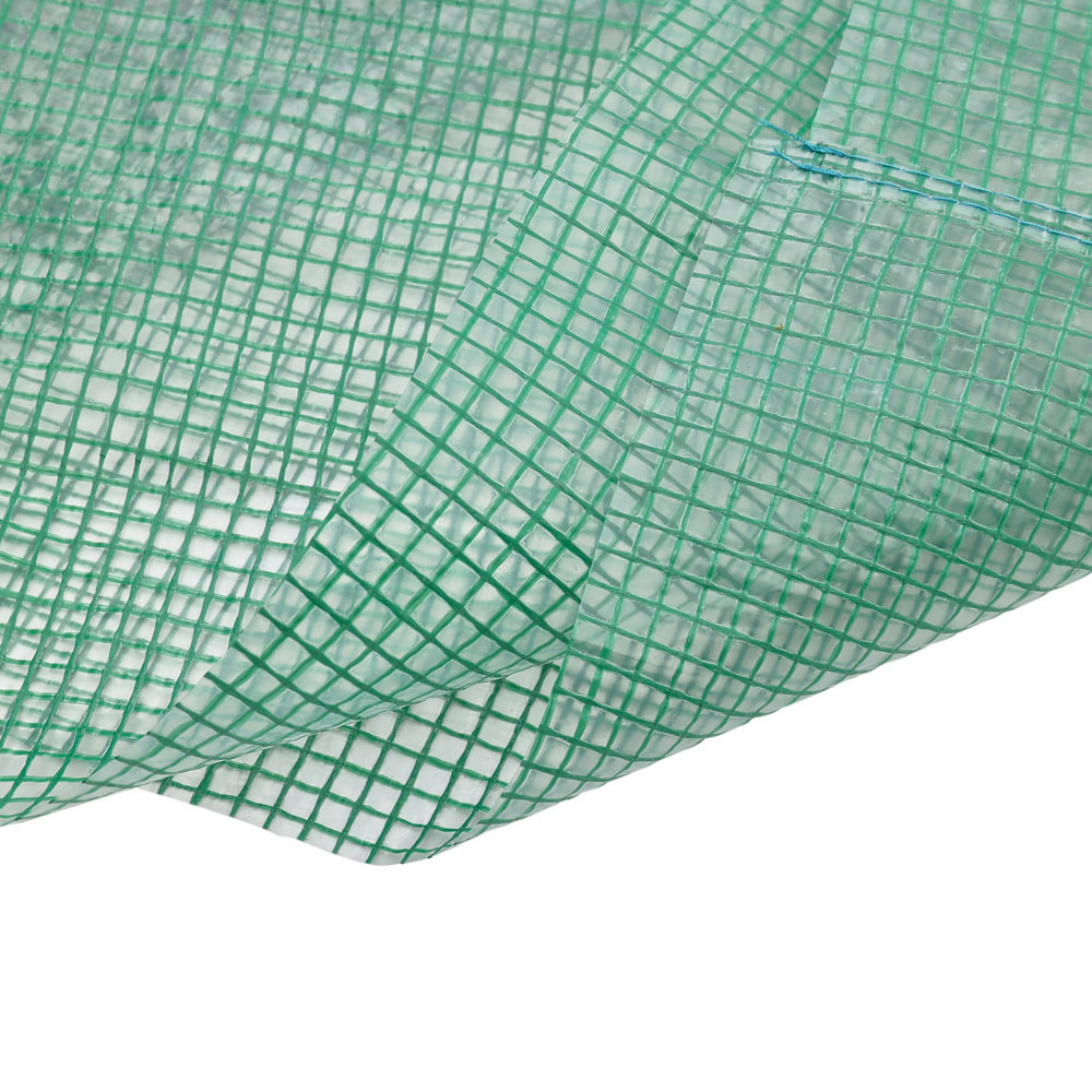 Living and Home Green PE Cover 10 x 19ft Greenhouse with Zipper Door Image 7