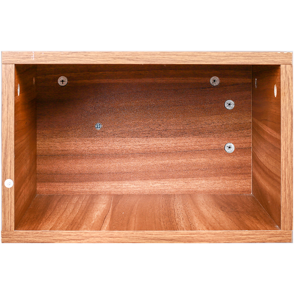 Living and Home 3 Shelf Brown Wall Mounted TV Stand Open Storage Image 3