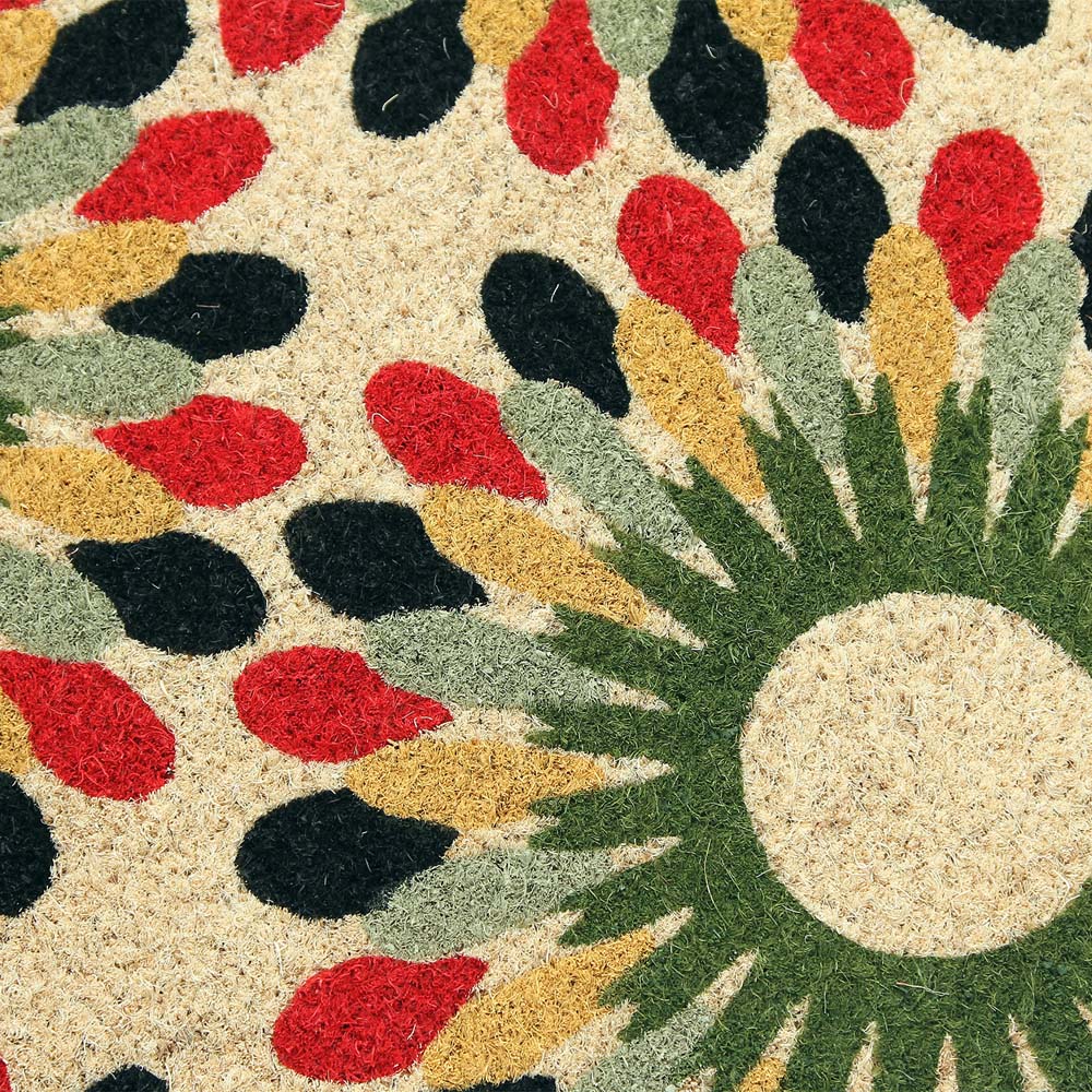 Coco & Coir Indian Bloom Coir Door Mat 45 x 75cm Image 5