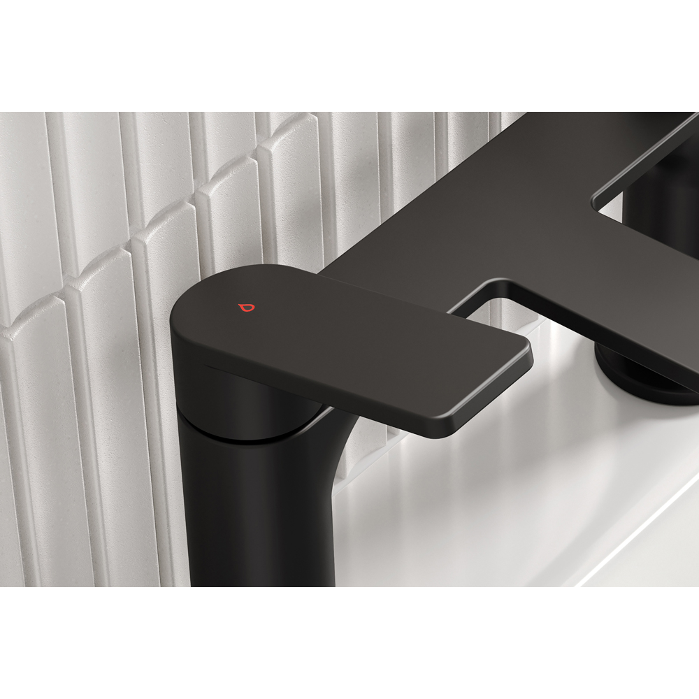 Bristan Frammento Matt Black Bath Filler Tap Image 3