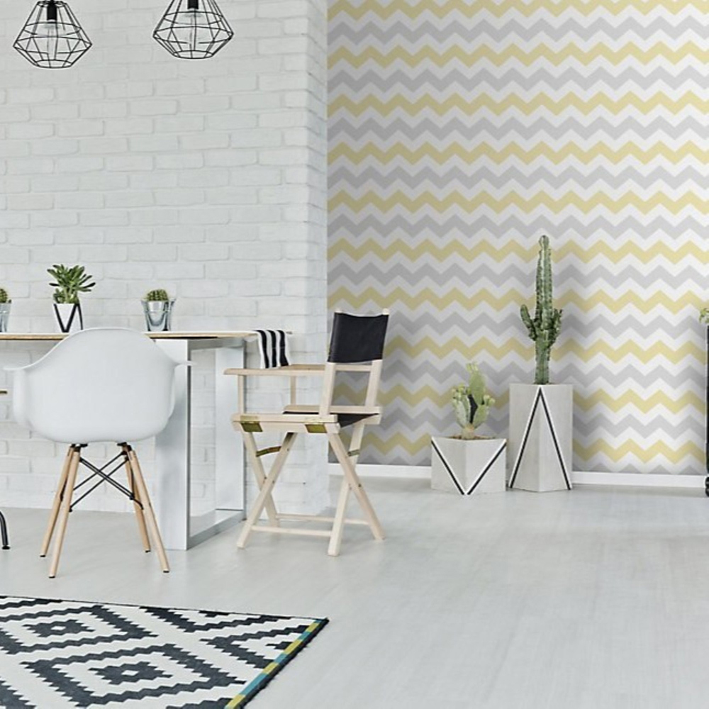 Boutique Chevron Yellow Wallpaper Image 2