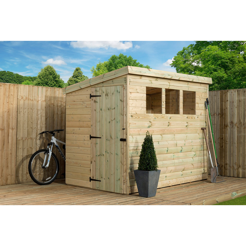 Empire Sheds 2500 8 x 7ft Tongue and Groove Pent Garden Shed Image 3