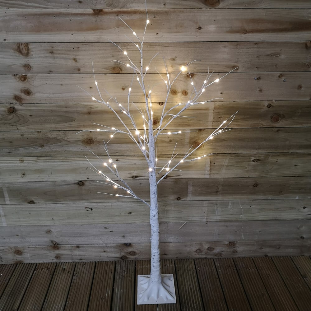 Samuel Alexander Warm White LED Indoor Outdoor Christmas Lit Birch Tree 5ft Image 2