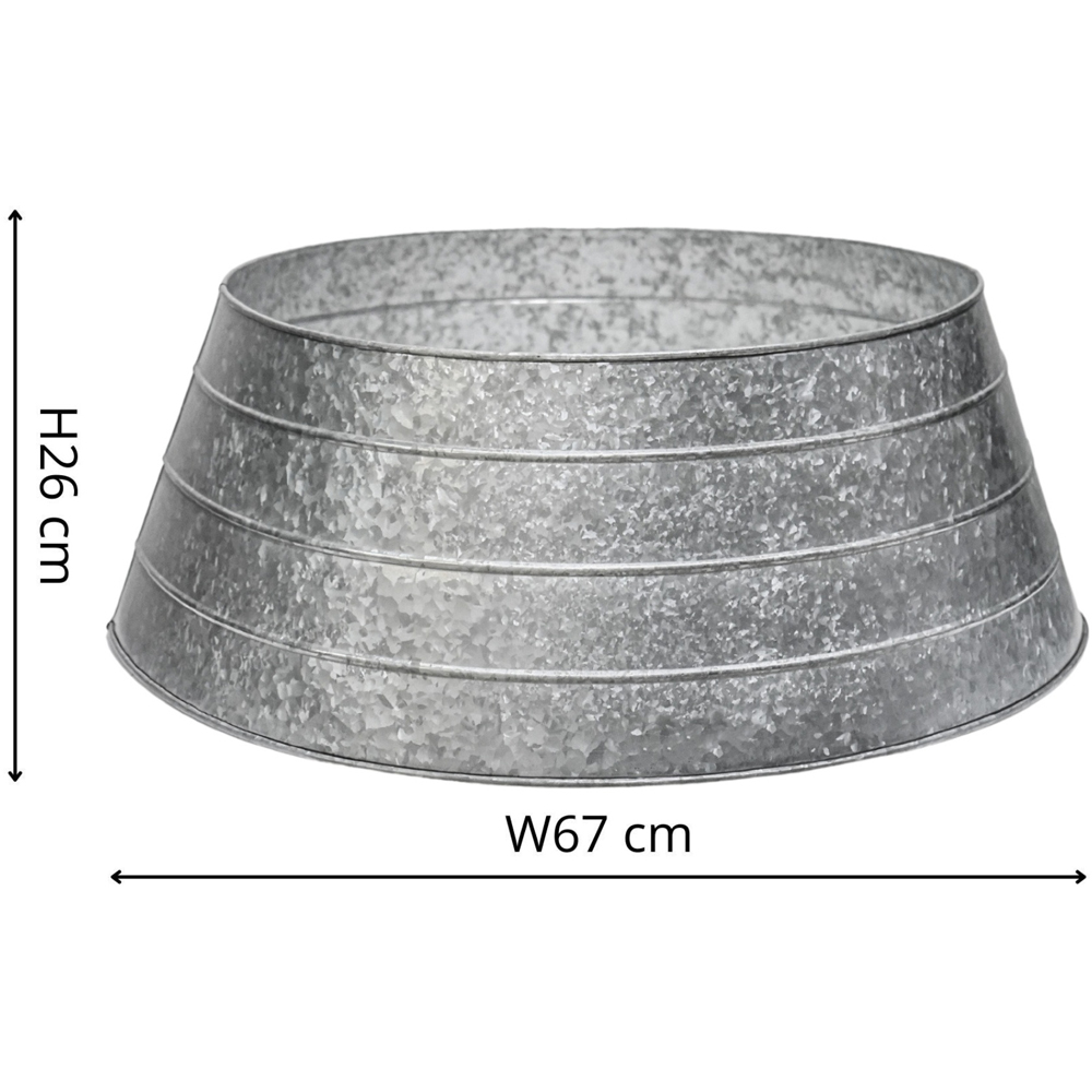 Ivyline Galvanised Metal Christmas Tree Skirt 67cm Image 5