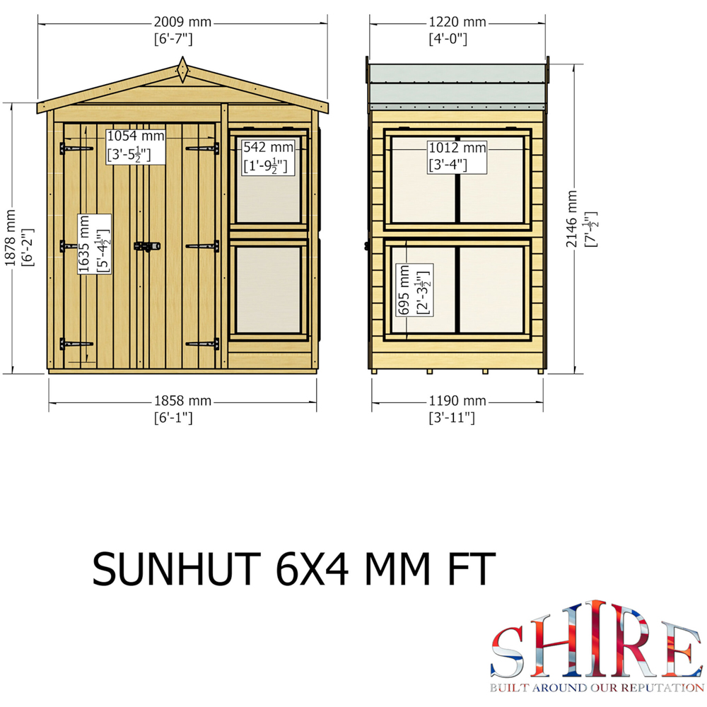 Shire 6 x 4ft Sun Hut Image 7