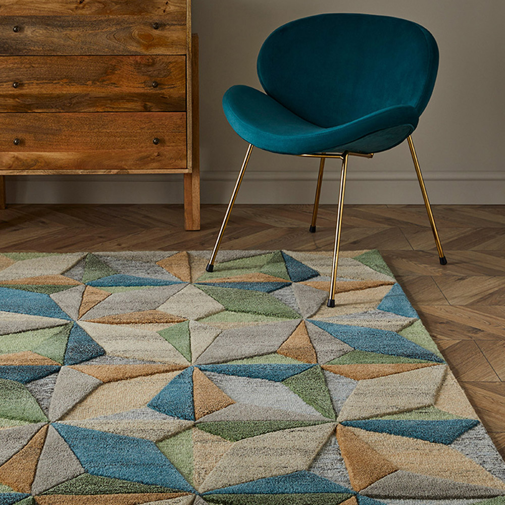 Esselle Home Lilianna Embossed Wool Rug 160 x 230cm Image 2