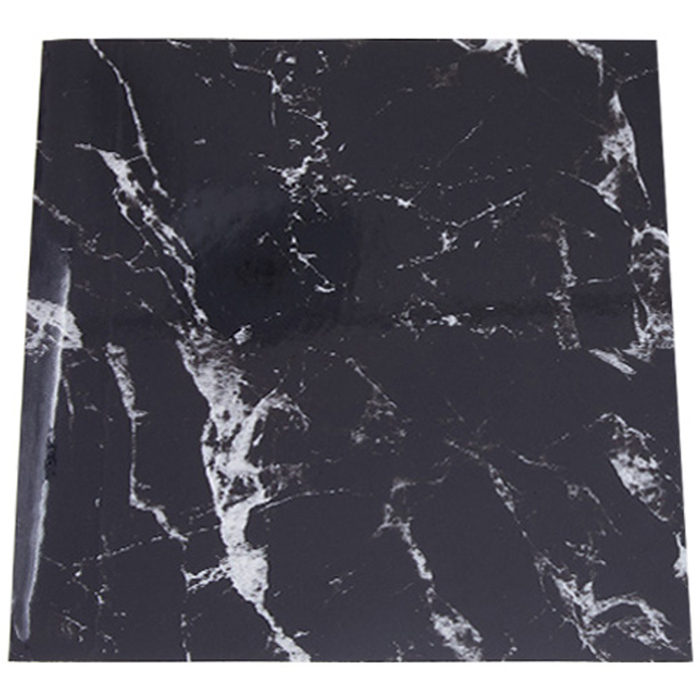 Living and Home Marble Patterned Neutral Grey PVC Self Adhesive Wall Sticker 10 Pack Image 2