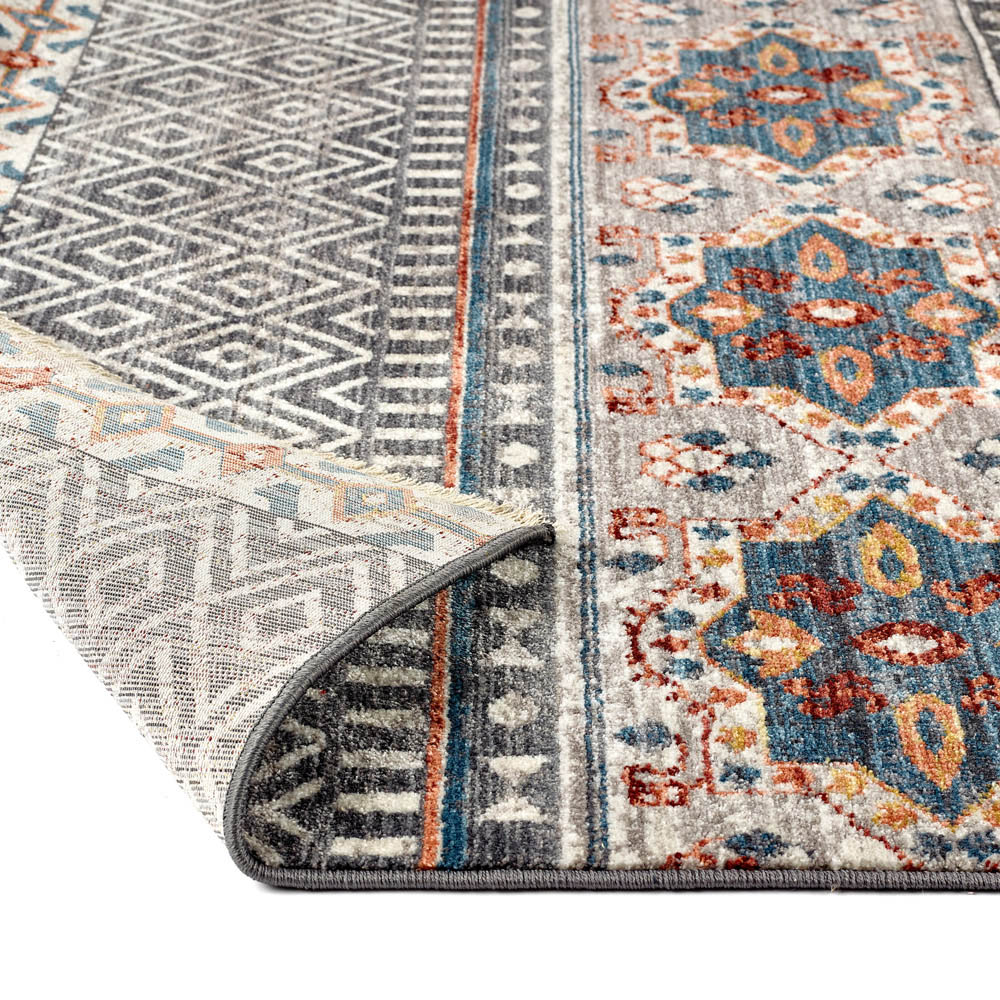 Origins Mandala Stripe Grey Rug 120 x 170cm Image 3