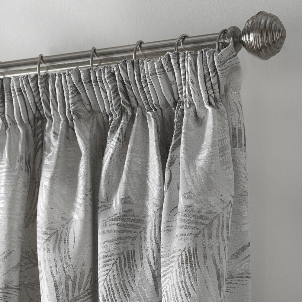 Alan Symonds Fiji Silver Pencil Pleated Curtains 117 x 228cm Image 3
