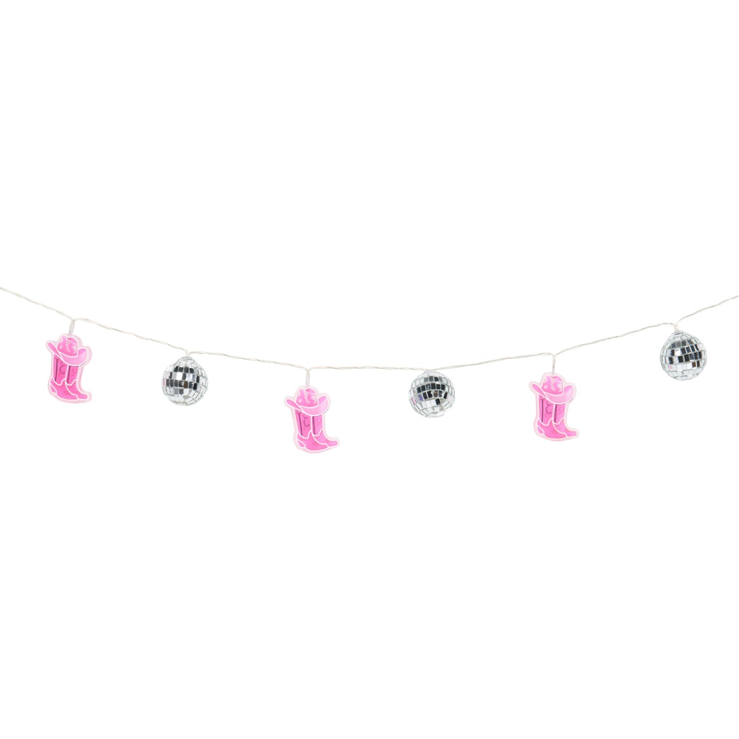 20 LED Disco Cowboy String Light Pink Image 3