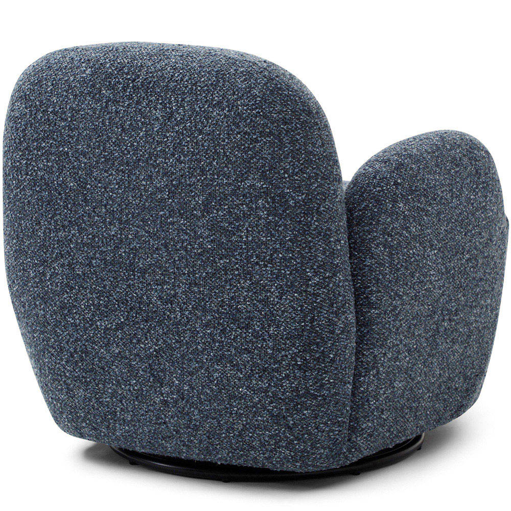 Mabel Navy Boucle Swivel Armchair Image 5