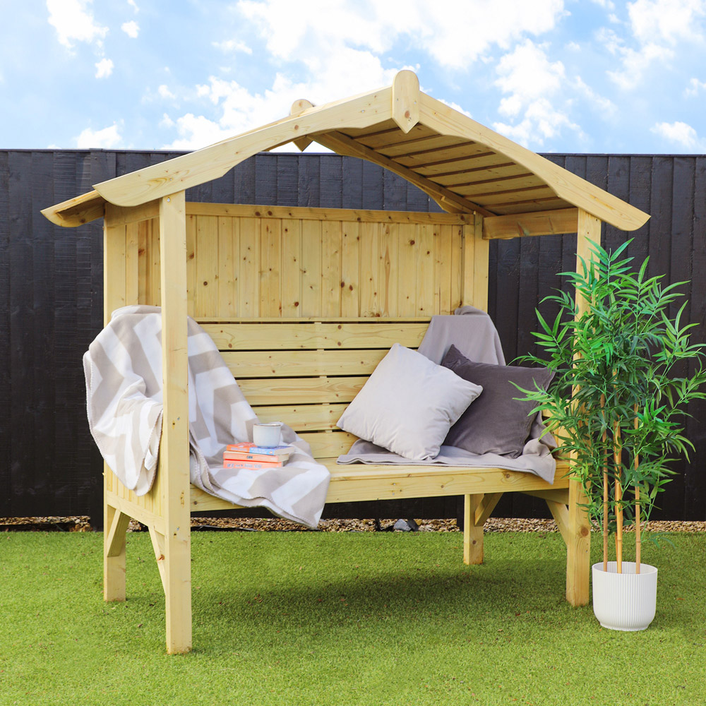 Mercia Carlton 2 Seater 6.3 x 5.2 x 2.6ft Arched Arbour Image 4