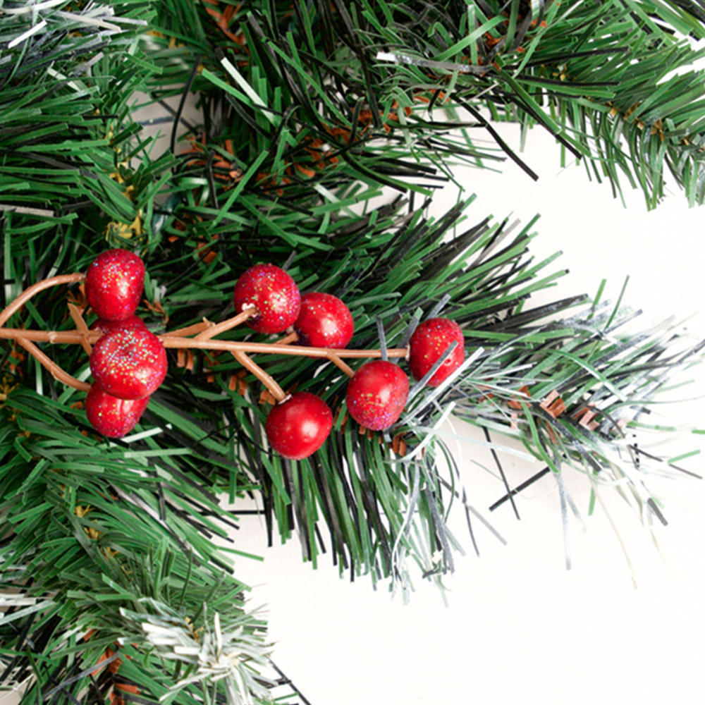 Best Artificial Frosted Deluxe Christmas Garland with Pine and Spruce Tips 370cm Image 3