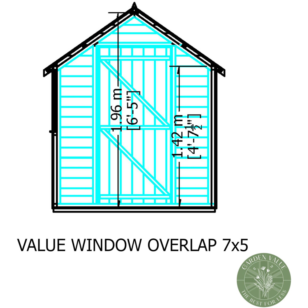 Shire 7 x 5ft Dip Treated Overlap Shed Image 8