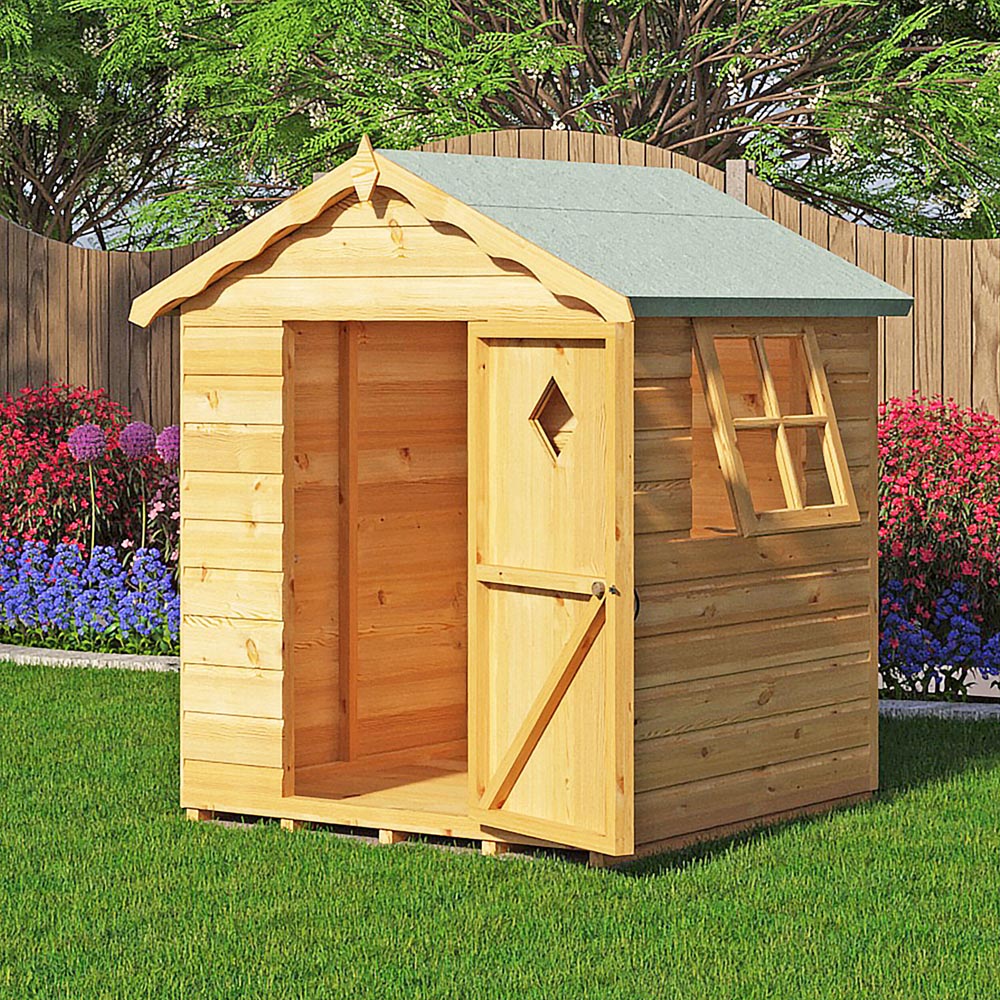 Shire Hide 4 x 4ft Shiplap Tongue and Groove Apex Shed Image 2