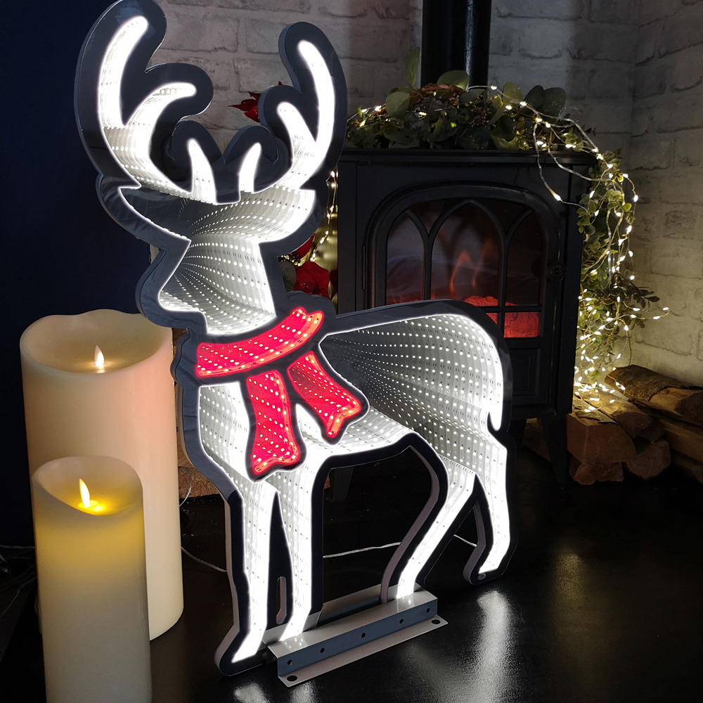 Samuel Alexander Infinity Light Up Standing Reindeer Christmas Decoration 89cm Image 4