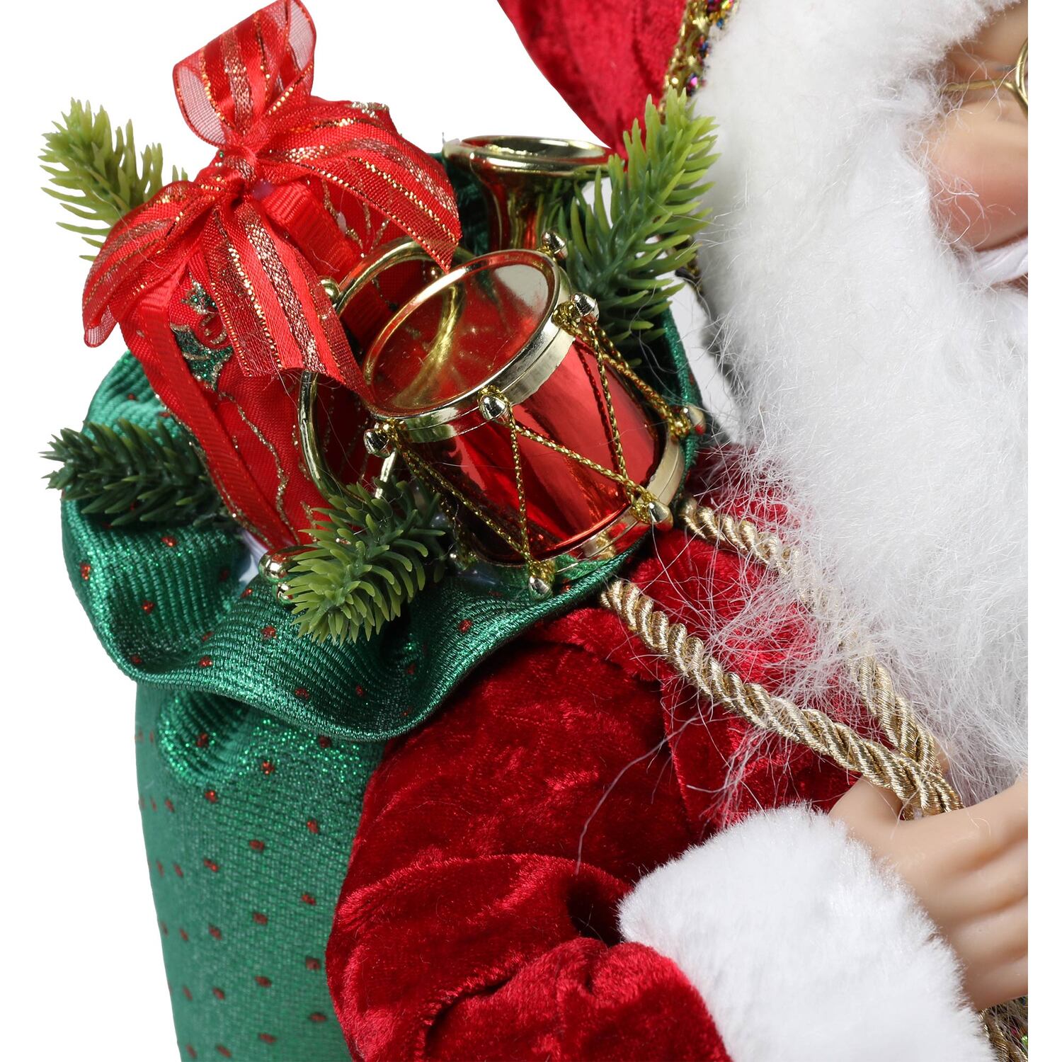 Shelf Sitting Traditional Santa - Red Image 5