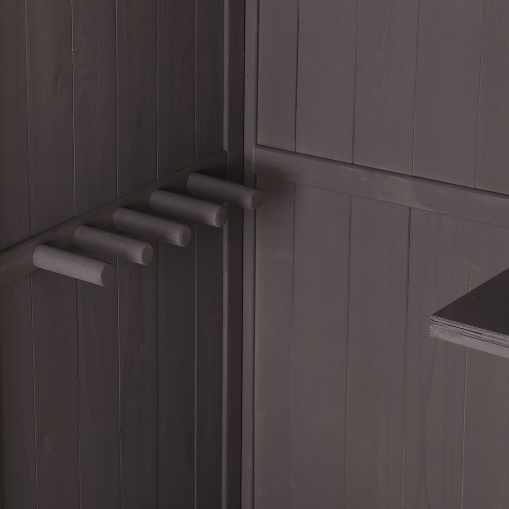 Charles Bentley 1.8 x 2.8 Grey Wooden Storage Shed Image 6