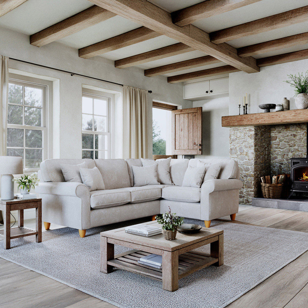 Sinatra 3 Seater Glory Pearl Left Hand Corner Sofa Image 3