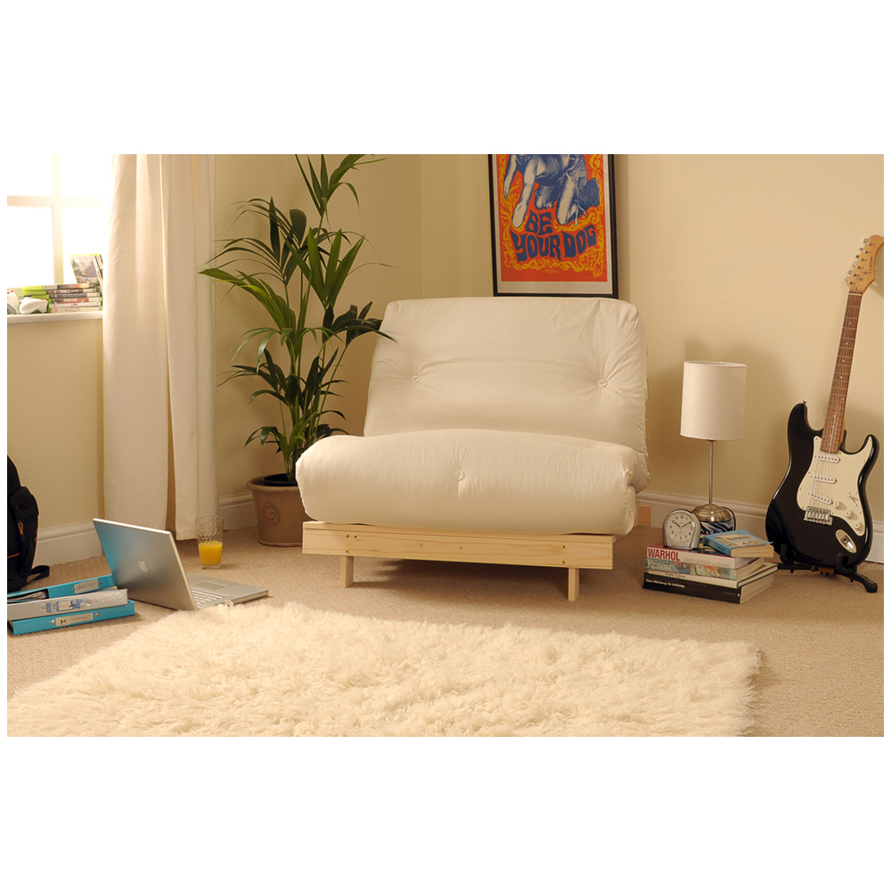 Brooklyn Single Sleeper Natural Futon Base and Mattress Image 2