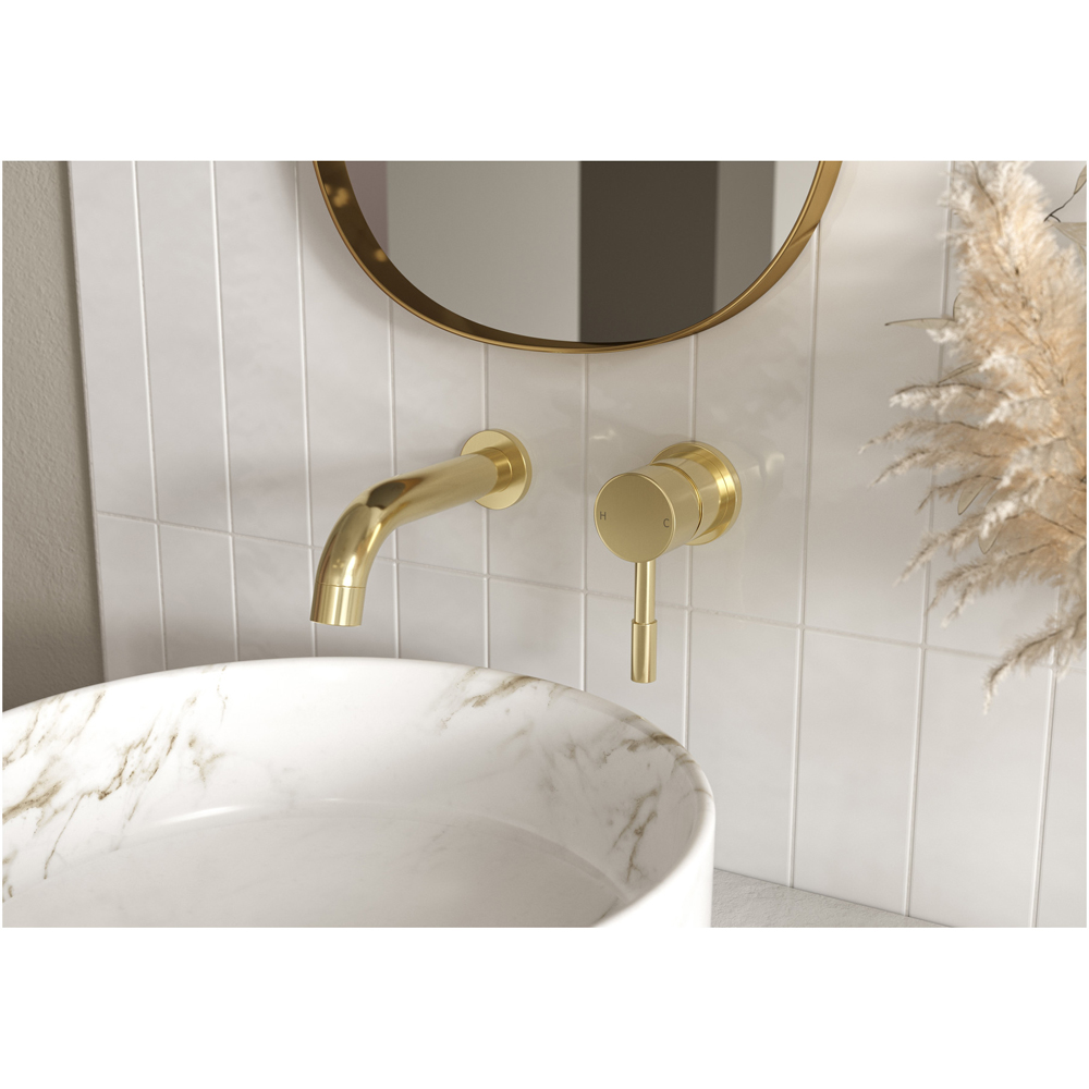Bathstore Newton Brushed Brass Mono Cloakroom Basin Mixer Image 3