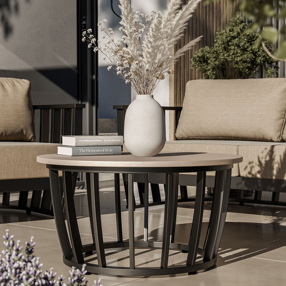 Royalcraft Lucca 5 Seater Black Lounging Set Image 5