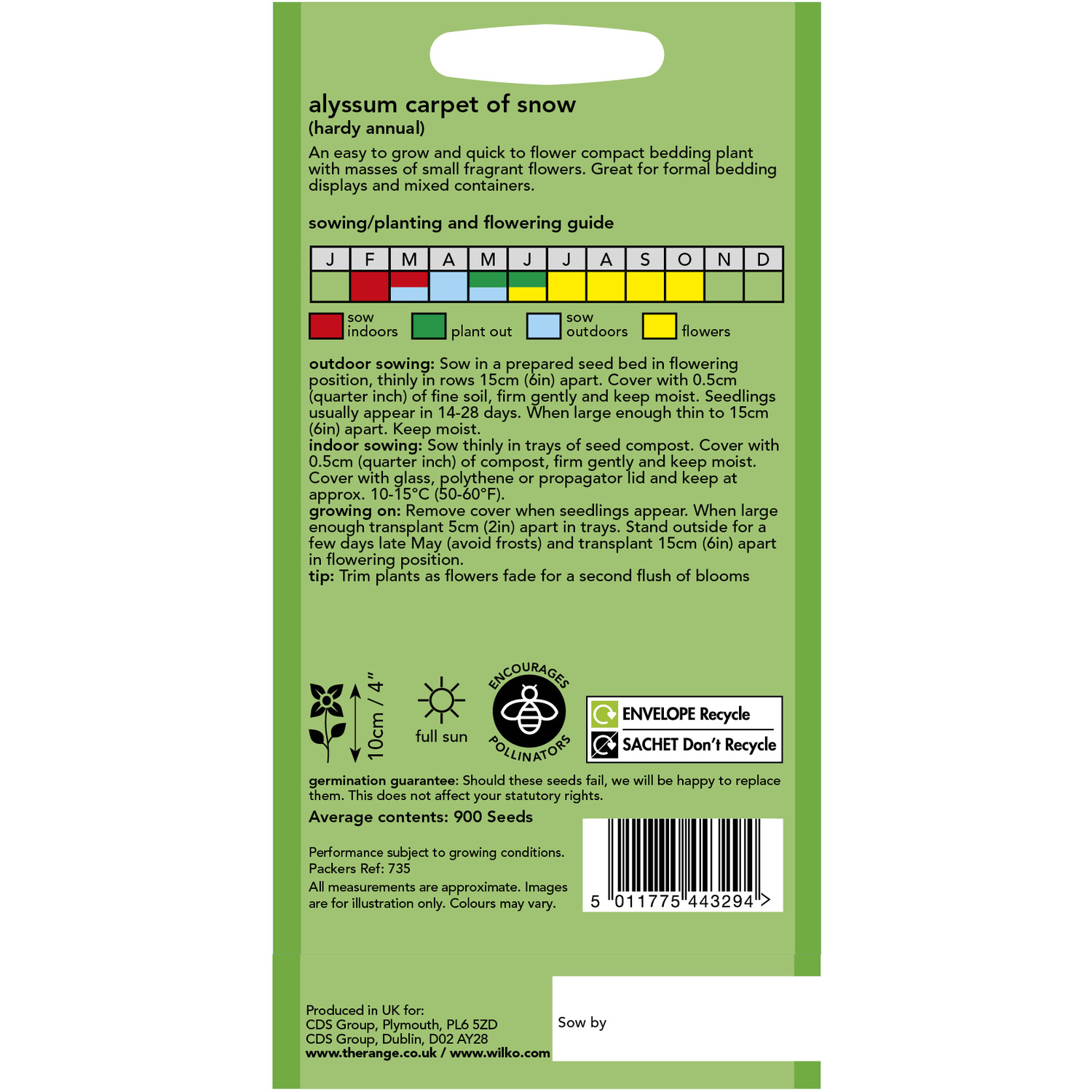 Wilko Alyssum Carpet of Snow Seeds Image 2