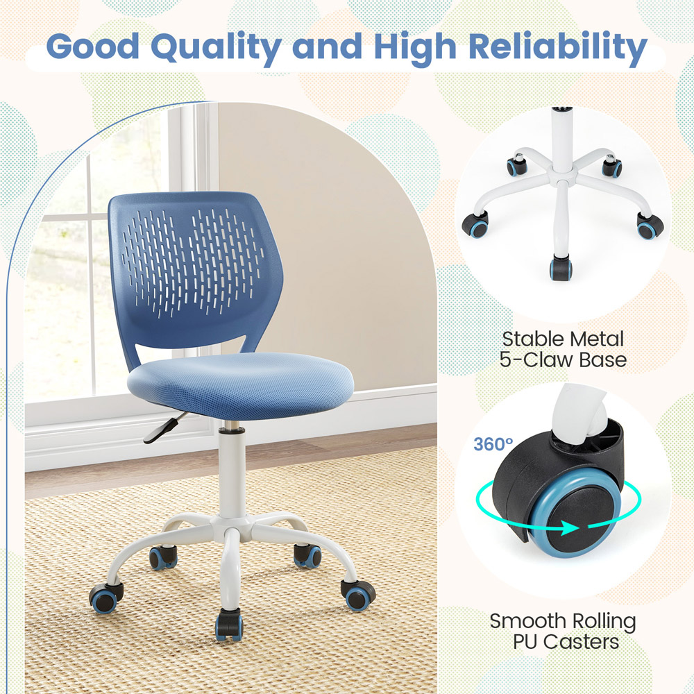 Costway Blue Ergonomic Children Study Chair Image 6