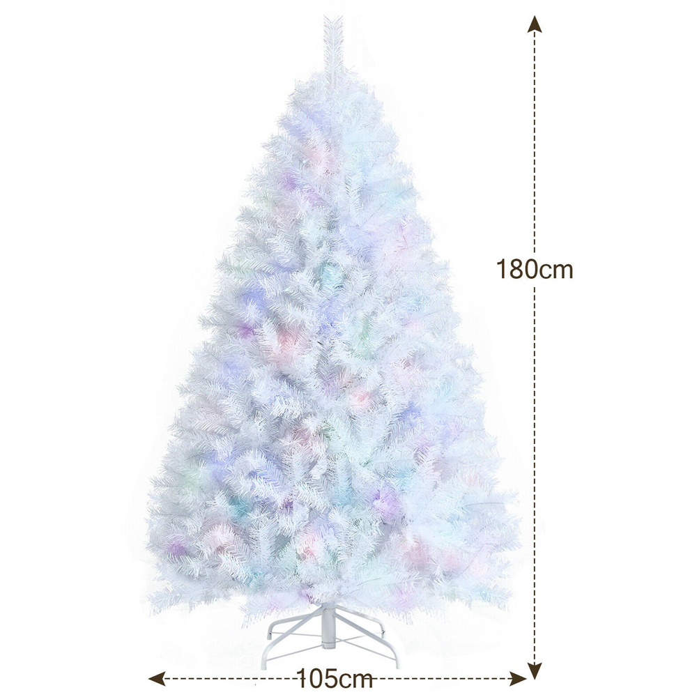Costway White Hinged Artificial Christmas Tree 5ft Image 8