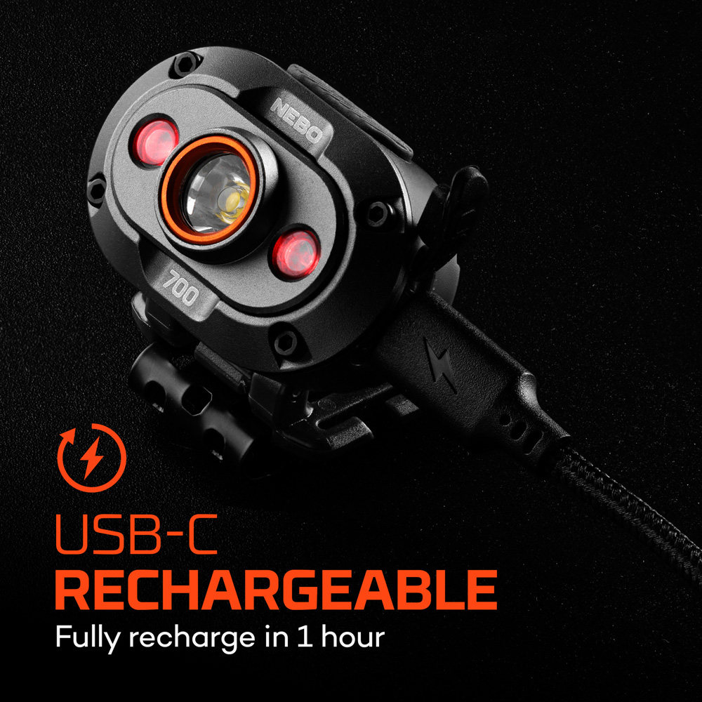 Nebo Mycro 700 2-in-1 700 Lumens Rechargeable Detachable Headlamp and Cap Light Image 8