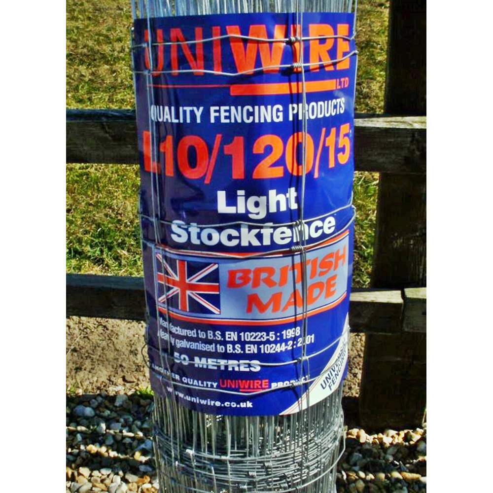 Inspirational Gifting L10/120/15 Lightweight Stock Wire Fencing Roll 1.2m x 50m Image 2