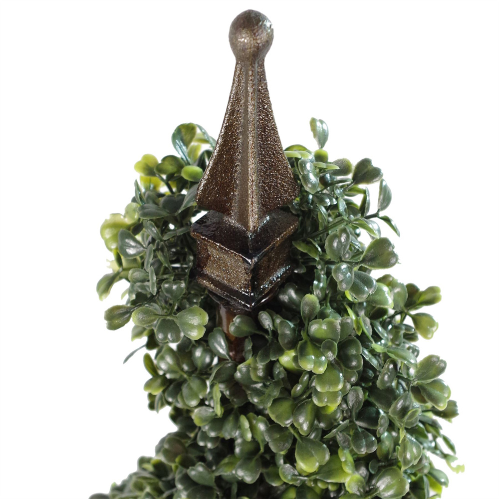 Leaf Buxus Spiral Boxwood Artificial Tree with Metal Top 120cm Image 3