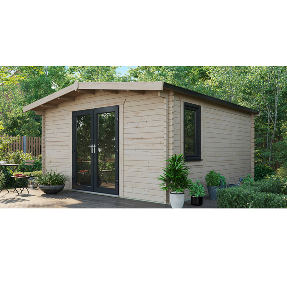 Power Sheds 16 x 14ft Centre Double Door Chalet Log Cabin Image 9