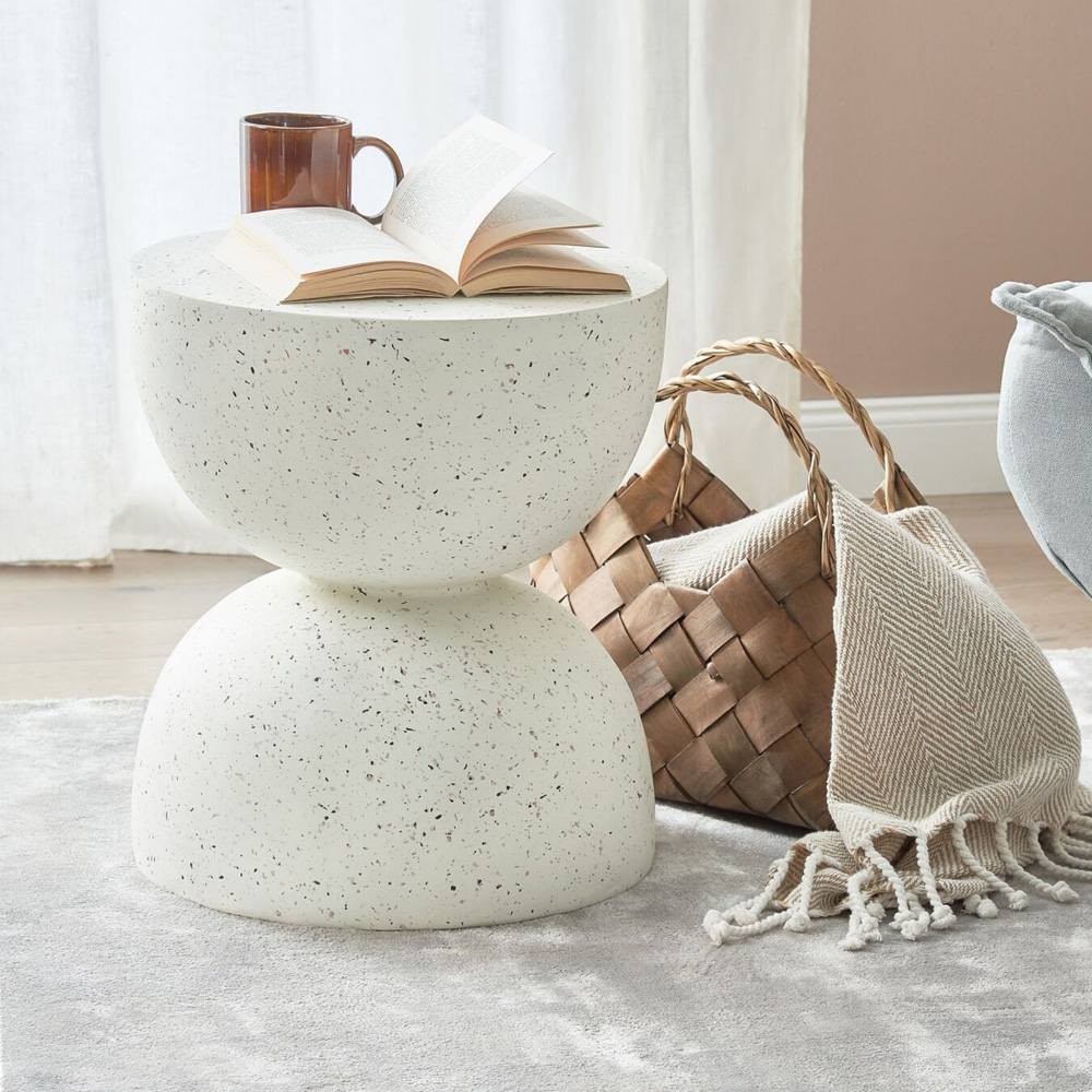 Desser Pedro Terrazzo Effect Minimalist Side Table Image 7