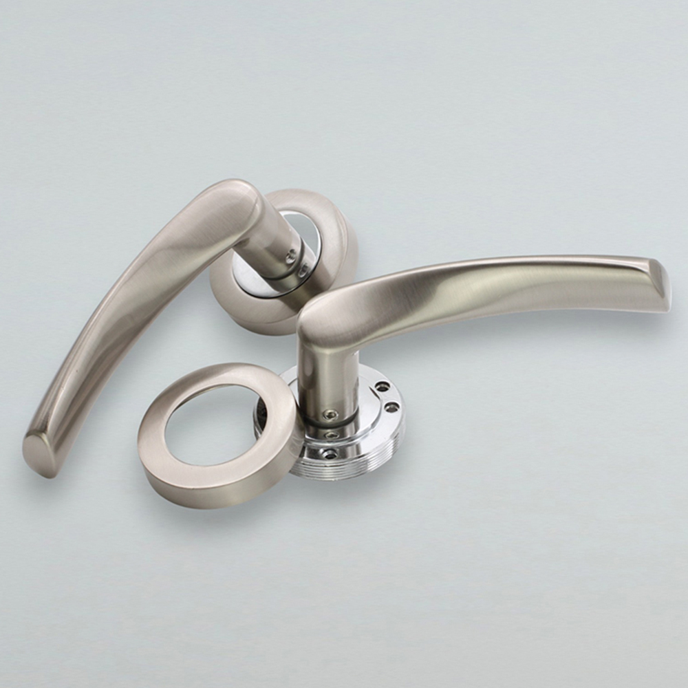 Spira Brass Mercury Dual Tone Lever Door Handle 2 Pack Image 4