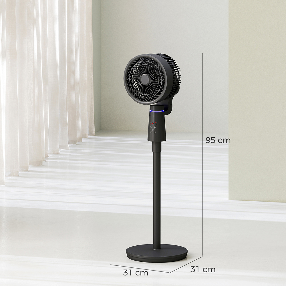 Portland Black Oscillating Pedestal Fan 37 inch Image 9