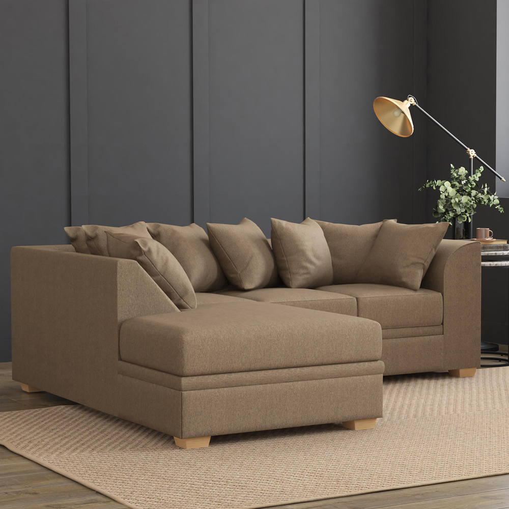 Modo 3 Seater Venice Nutmeg Left Hand Scatter Back L-Shape Corner Sofa Image 6