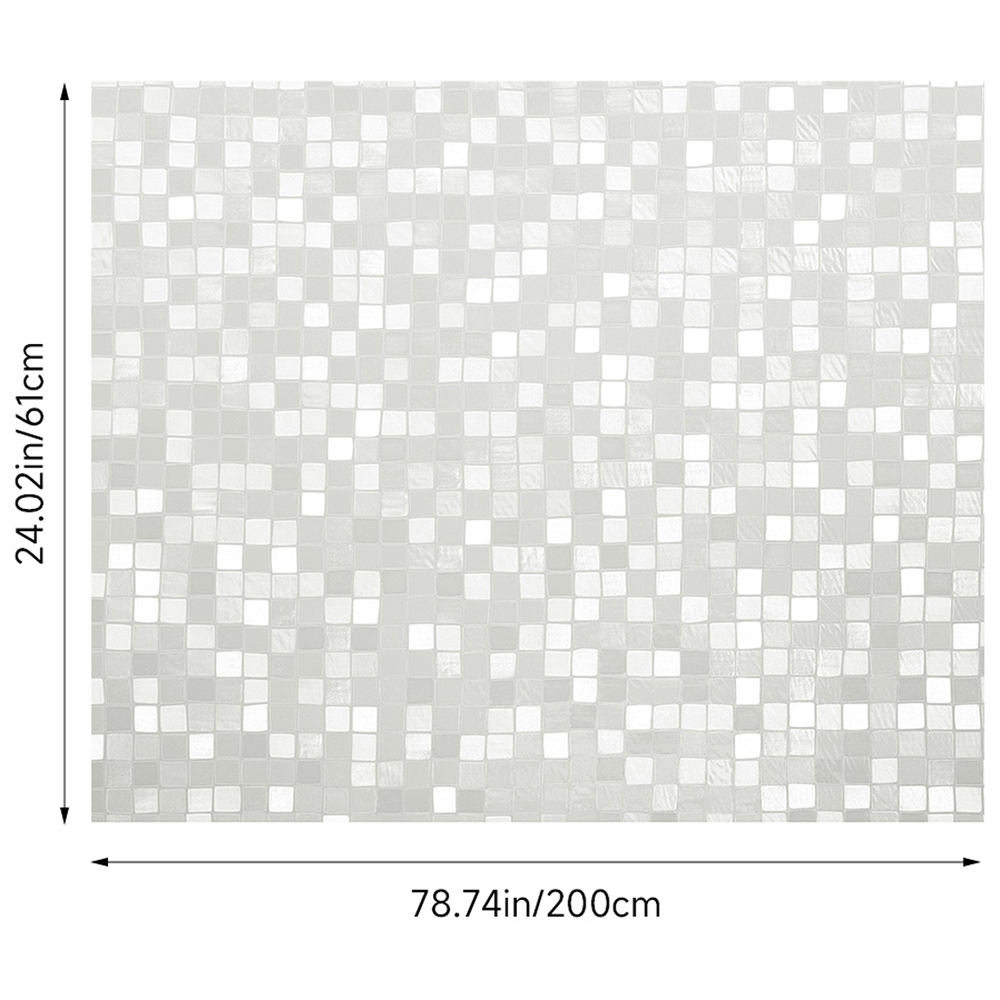 Living and Home Big Mosaic 3D PVC Self Adhesive Privacy Glass Window Film 200 x 61cm Image 8