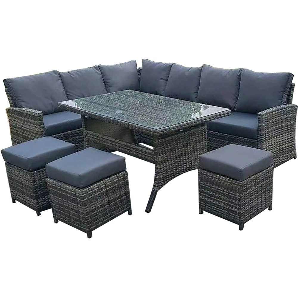 Furniture One 9 Seater Rattan Garden Corner Lounge Set Image 2