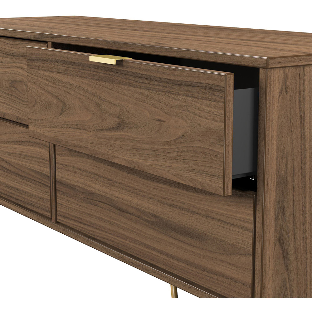 Crowndale Hong Kong 4 Drawer Carini Walnut Bed Box Ready Assembled Image 6