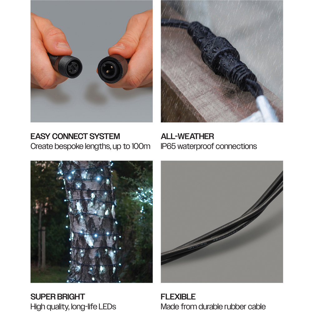 Eagle Connect Cool White LED Black String Light 75m Image 7