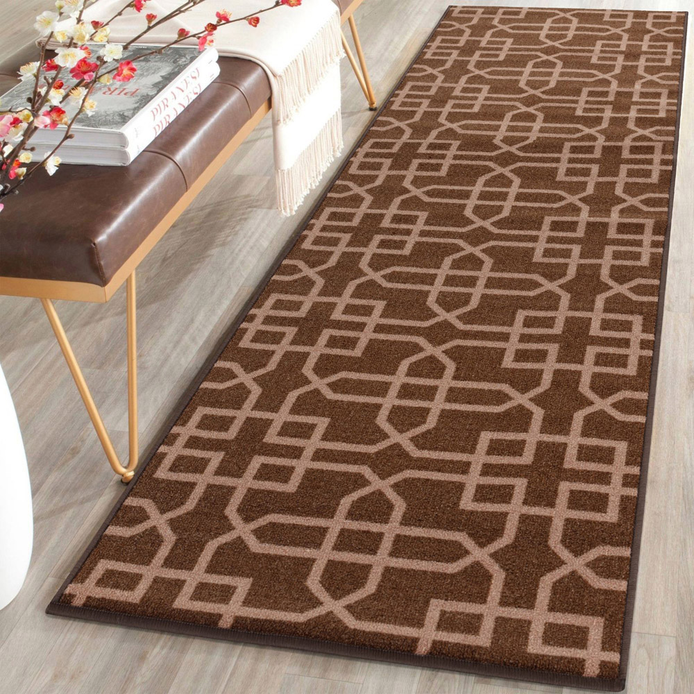 Smart Living Siam Brown and Beige Gel Back Non-Slip Mat 67 x 120cm Image 2