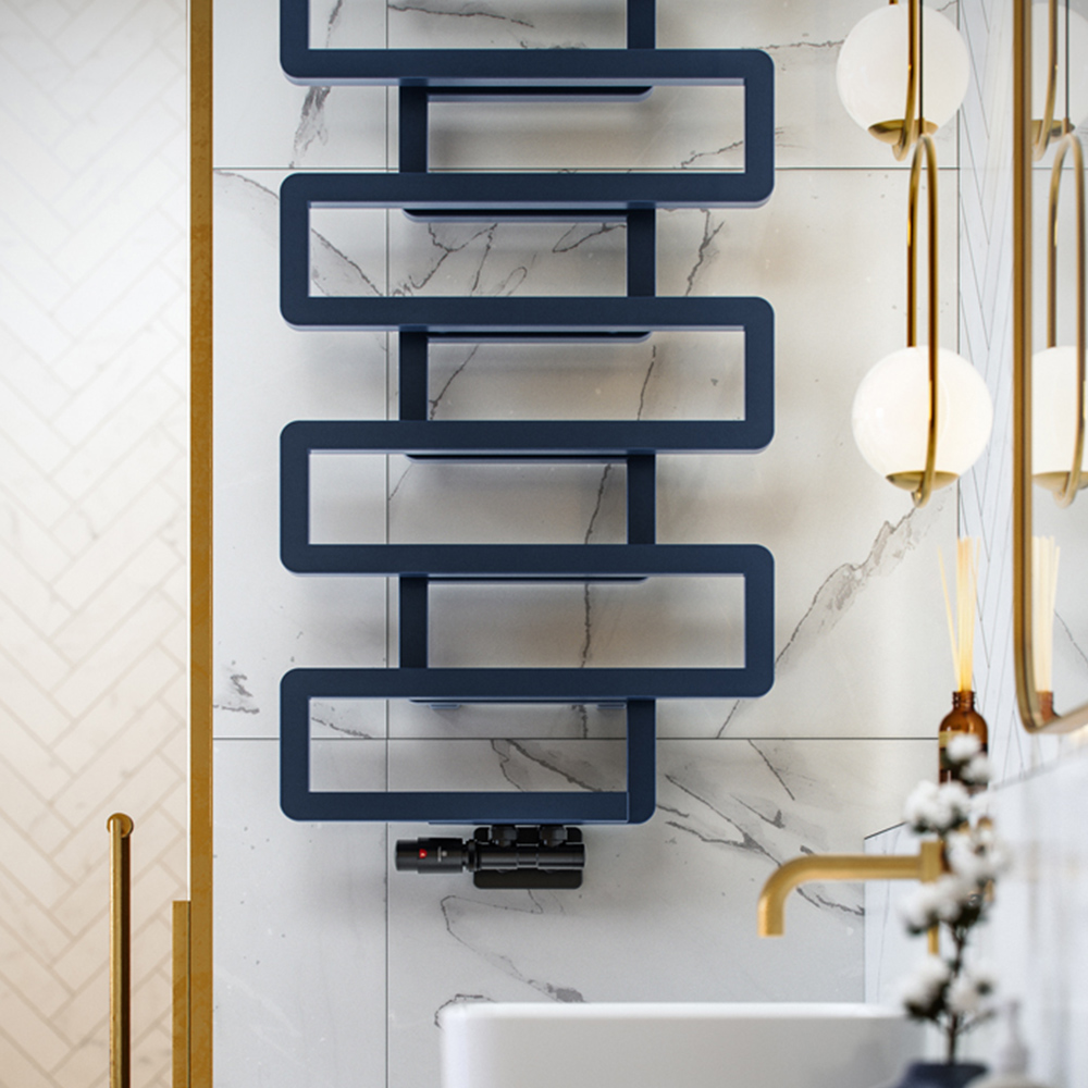 Terma Bookie Denim Blue Heated Towel Rail 1155 x 500mm Image 6