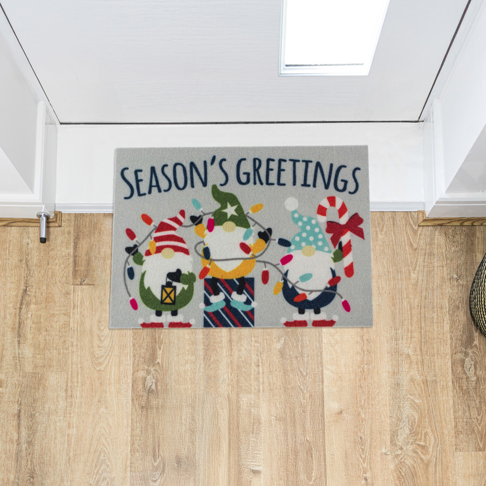 JVL Christmas Gonks Entrance Doormat 40 x 57cm Image 2