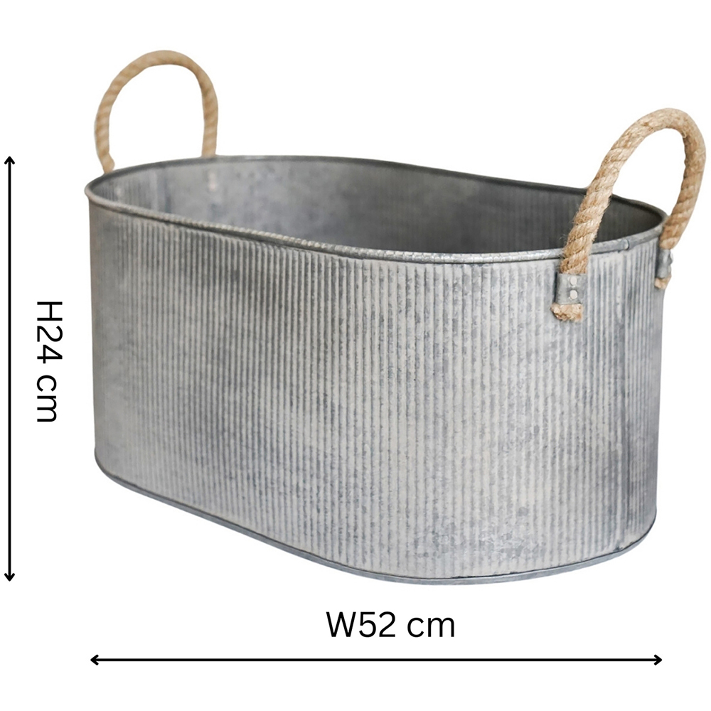 Ivyline Galvanised Rope Handle Trough 2 Pack Image 5