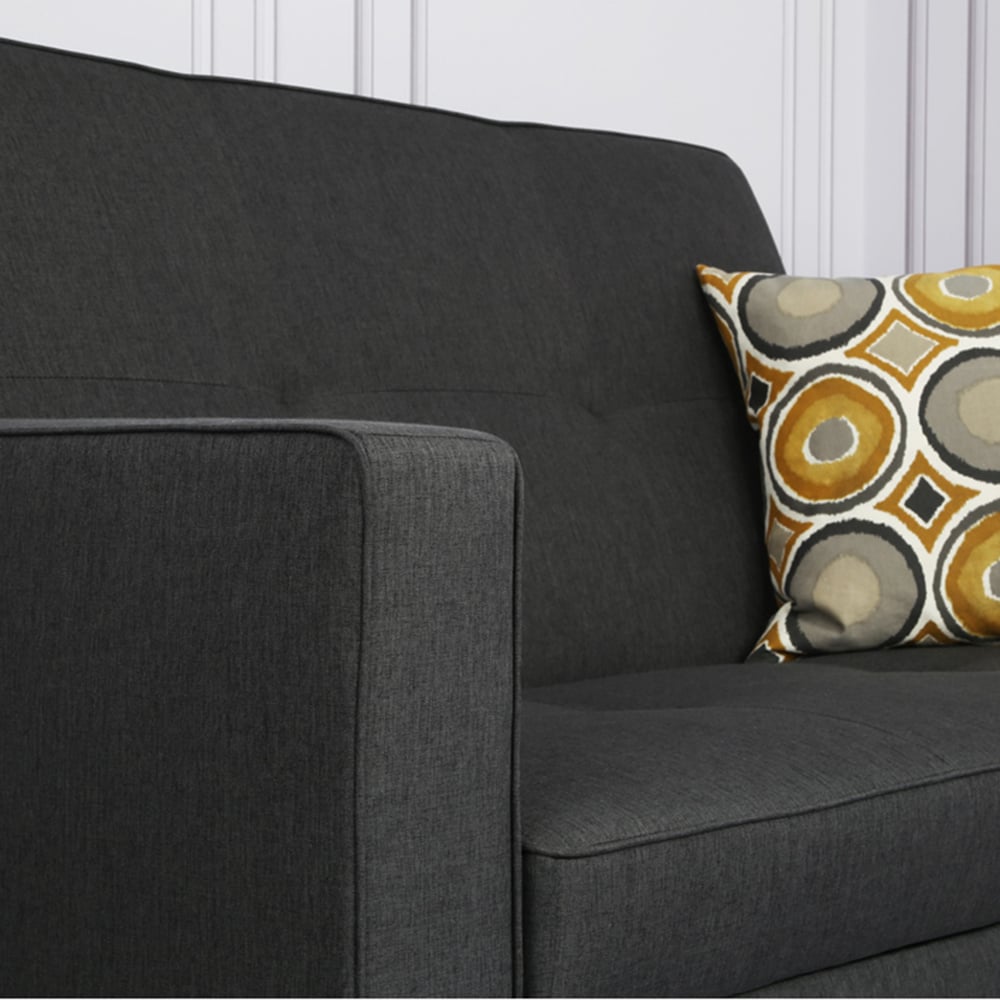 Troy Grey 2 Seater Pull Out Sofa Bed Image 5
