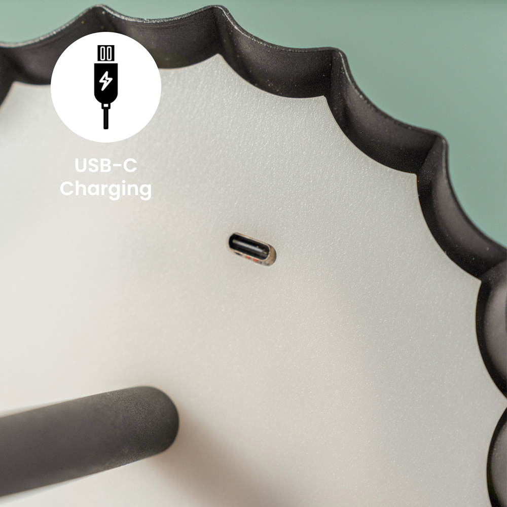 ValueLights Avery Black Easy Fit Rechargeable LED Wall Light 2 Pack Image 5